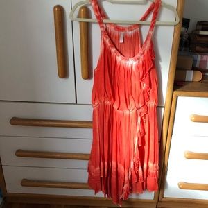 Free people orange tie dye dress